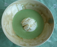 Maccha mit Vanille Eis